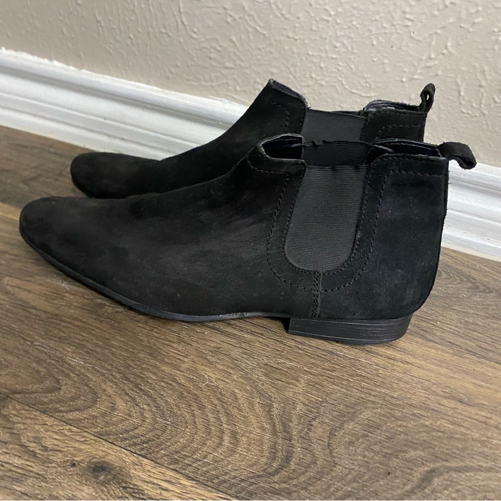 Top man suede black size 8 men